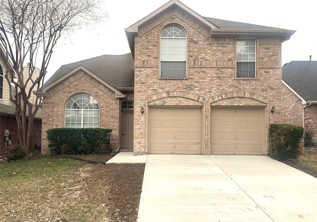 view of front facade with a garage