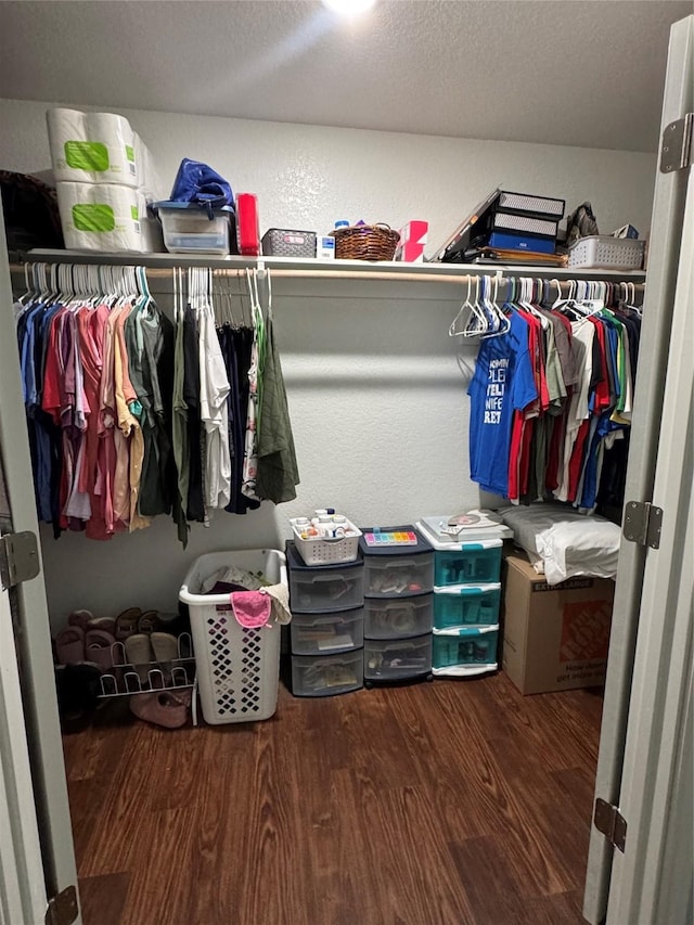 1006 High Point Dr, Mineral Wells, TX 76067 - spacious closet featuring wood finished floors