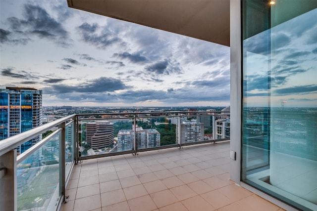 balcony featuring a city view