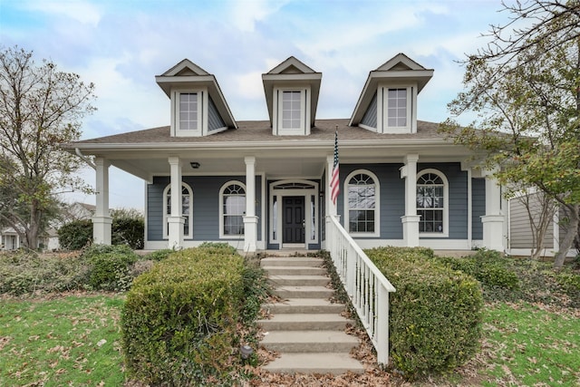 view of front facade with covered porch