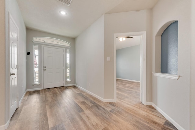 entryway featuring light wood-type flooring