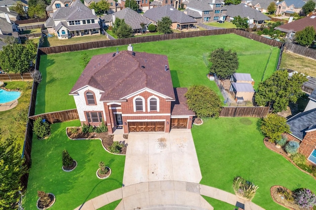 birds eye view of property