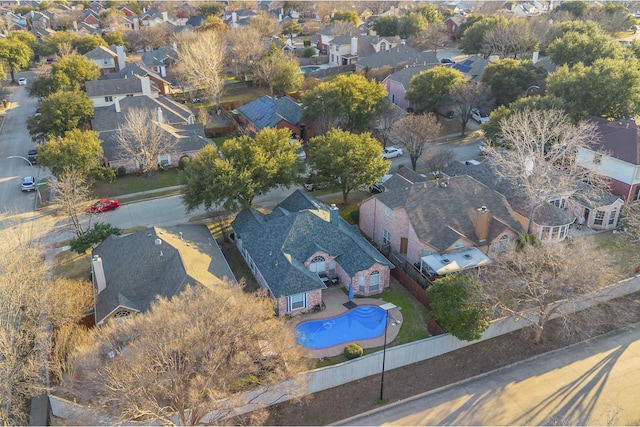 birds eye view of property featuring a residential view