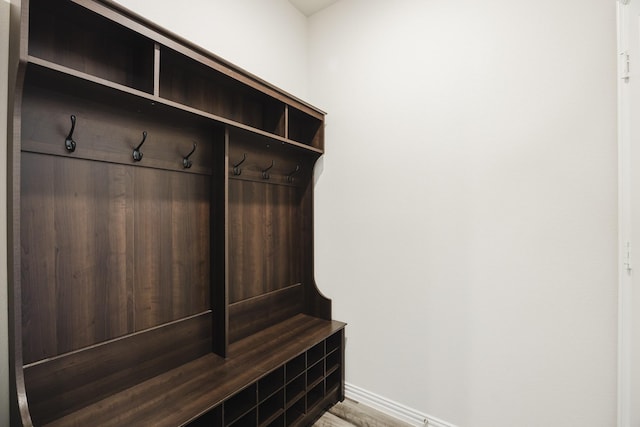 mudroom with baseboards