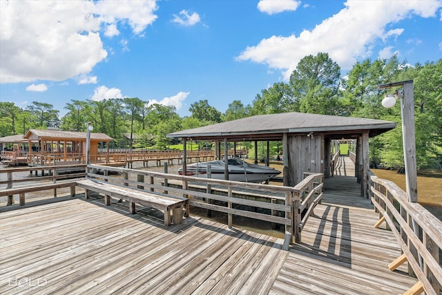 view of dock