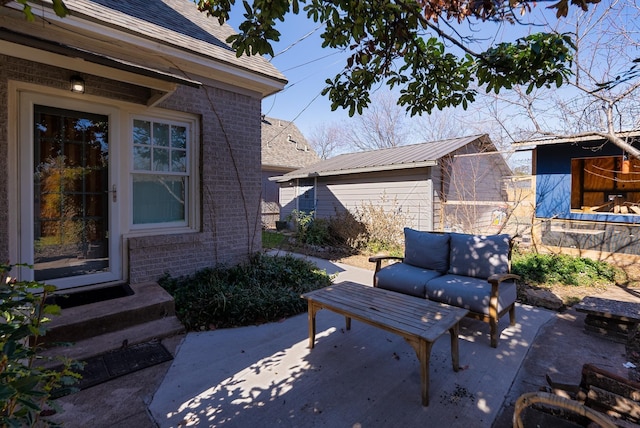 view of patio / terrace with an outdoor living space