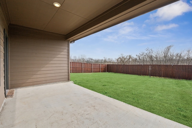 view of yard featuring a patio area