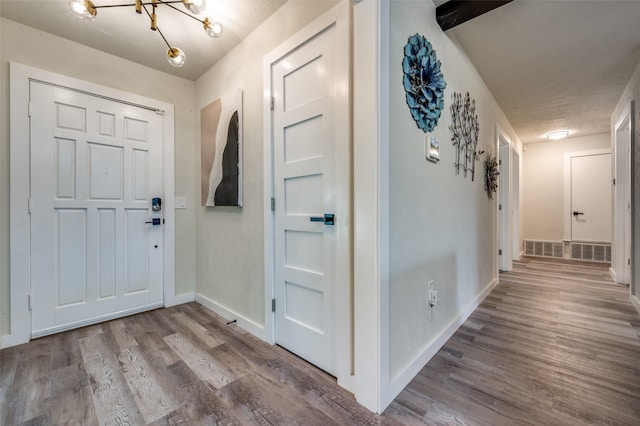 entrance foyer featuring light hardwood / wood-style flooring