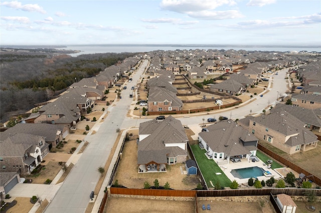 bird's eye view featuring a residential view