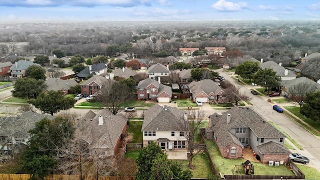 bird's eye view with a residential view