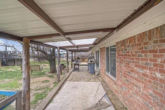 view of patio featuring area for grilling