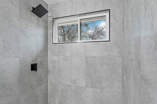 room details with a tile shower