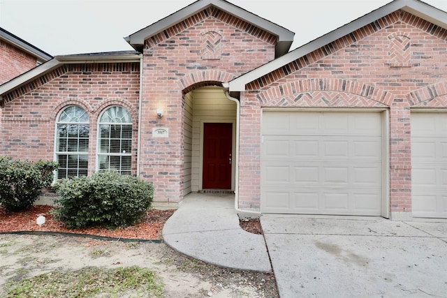 view of front facade with a garage