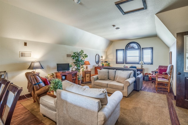 505 Mccormick Rd, Oak Point, TX 75068 - living area with wood finished floors and vaulted ceiling