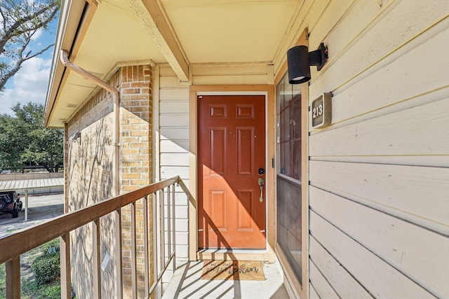 view of entrance to property