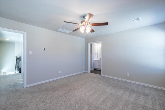 1267 Jones Trl, Lewisville, TX 75077 - unfurnished room with carpet floors, ceiling fan, and baseboards
