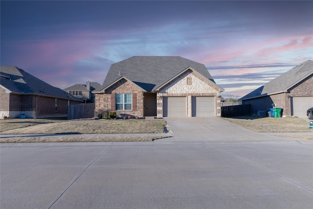 view of front of house featuring a garage