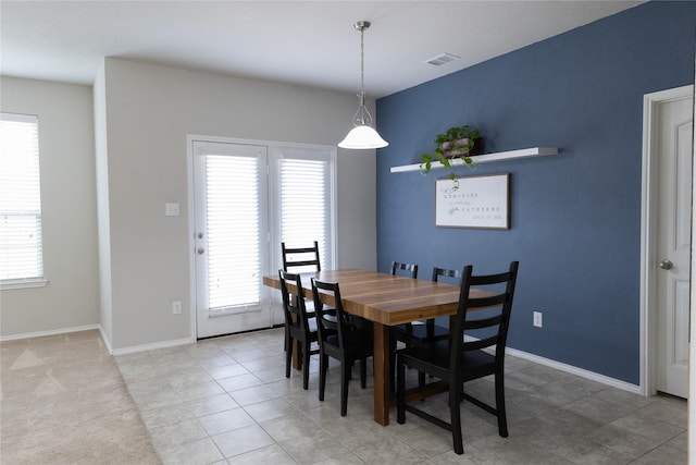 view of dining area