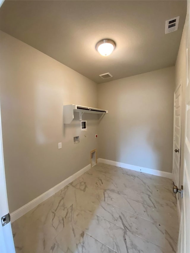 laundry room featuring washer hookup and electric dryer hookup