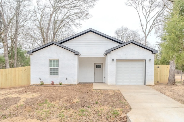 ranch-style house with a garage