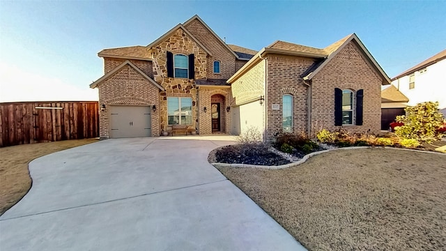 view of front facade with a garage