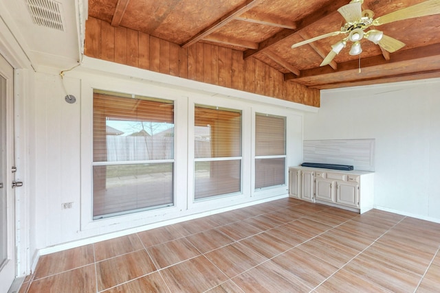 view of patio / terrace with ceiling fan