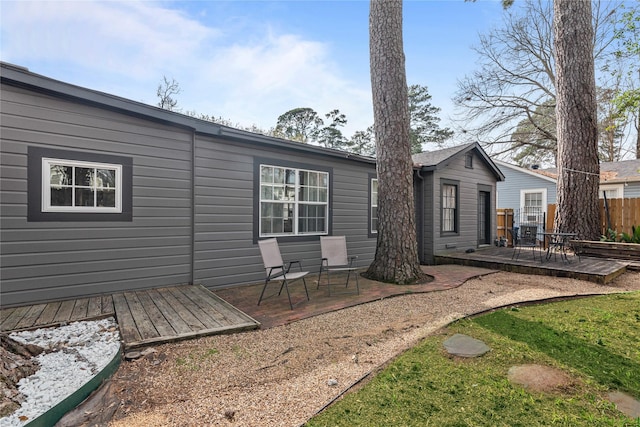 rear view of house with a patio area