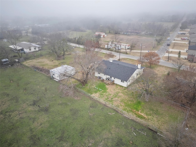 drone / aerial view with a rural view