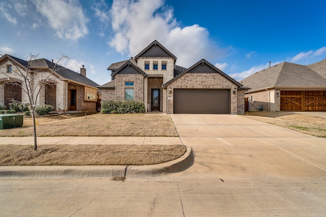 craftsman house with a garage