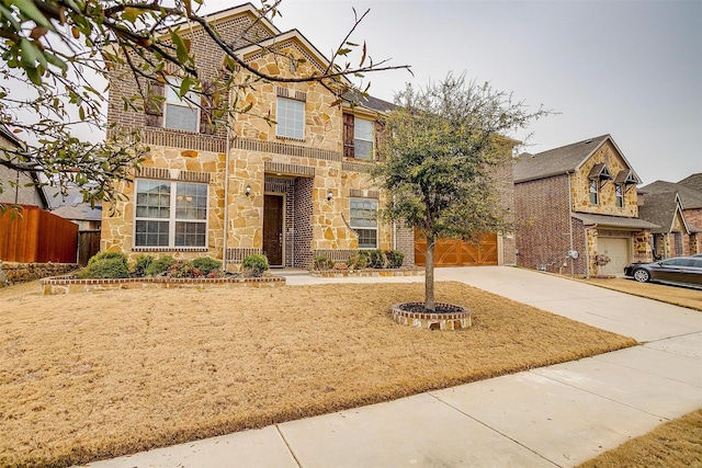 view of front facade with a garage