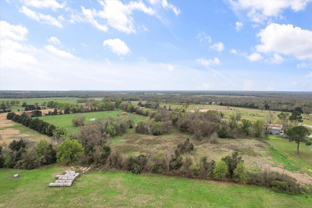 aerial view with a rural view