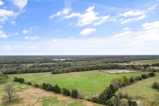 drone / aerial view featuring a rural view