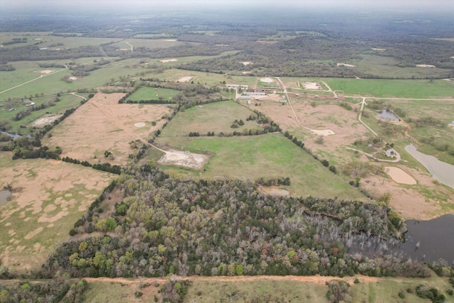 drone / aerial view with a rural view