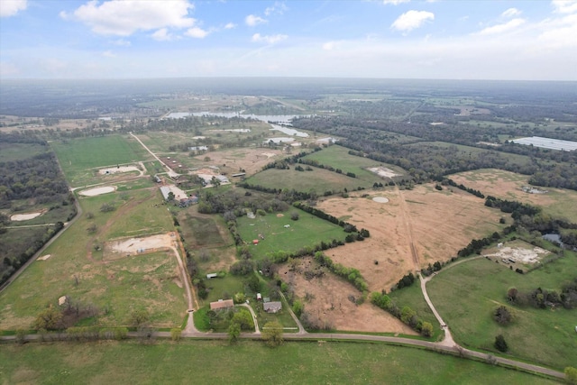 aerial view with a rural view