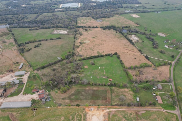 drone / aerial view featuring a rural view