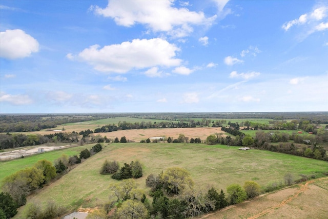 bird's eye view with a rural view