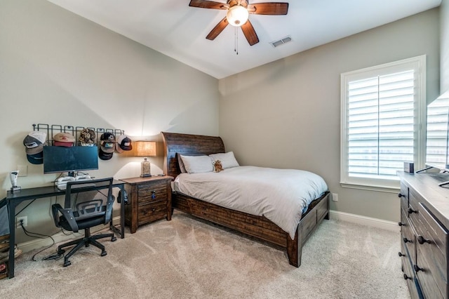 401 Devonshire Dr, Prosper, TX 75078 - carpeted bedroom featuring a desk and ceiling fan