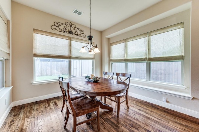 401 Devonshire Dr, Prosper, TX 75078 - dining space featuring a chandelier and wood finished floors