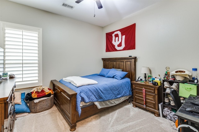 401 Devonshire Dr, Prosper, TX 75078 - carpeted bedroom featuring a ceiling fan