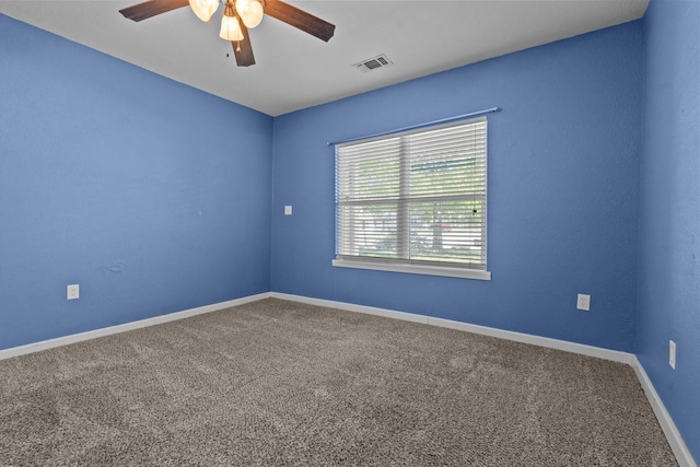 119 Wheeler St, Weatherford, TX 76086 - carpeted spare room featuring visible vents, baseboards, and a ceiling fan