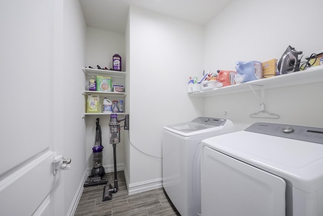 laundry room featuring separate washer and dryer