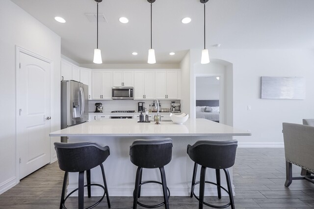 dining room featuring dark hardwood / wood-style flooring