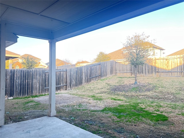 view of yard with a patio