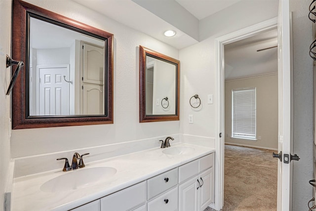 bathroom with vanity