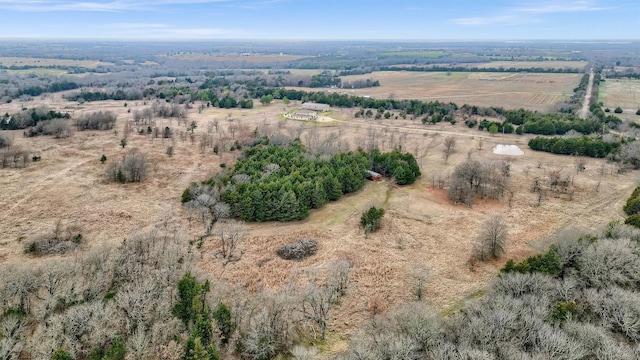 bird's eye view with a rural view