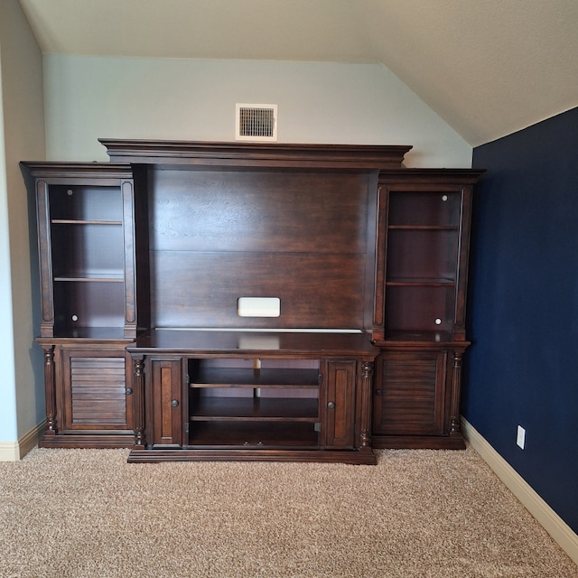 details featuring carpet, visible vents, and baseboards