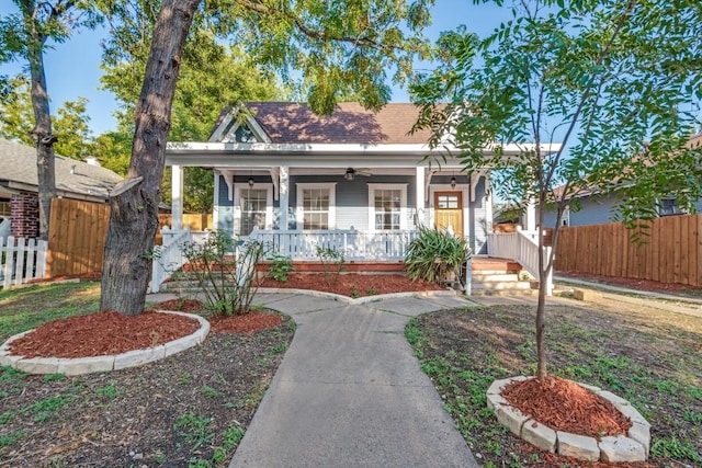 bungalow-style house featuring covered porch