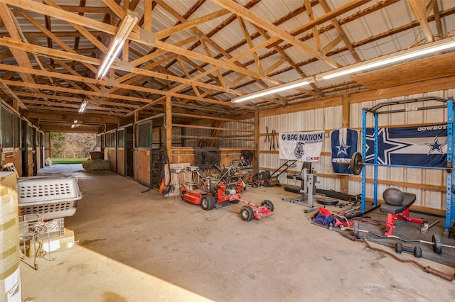 view of horse barn