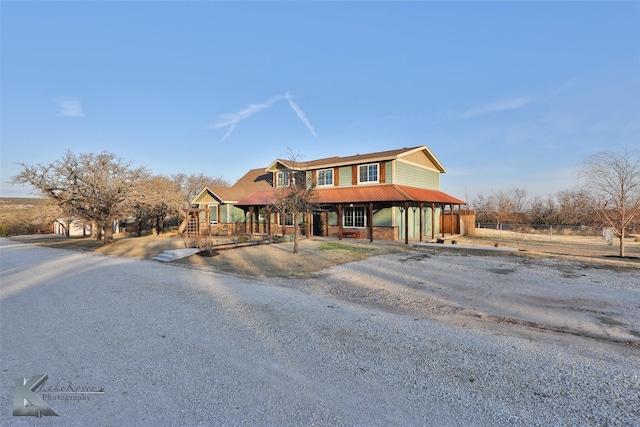 view of front of home with a porch