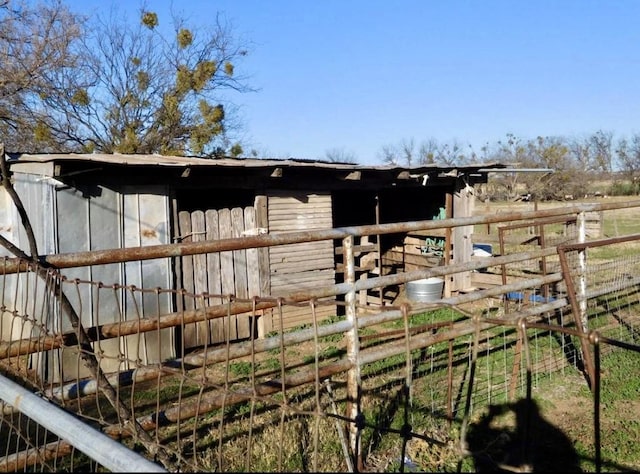 view of outbuilding with an outbuilding and an exterior structure